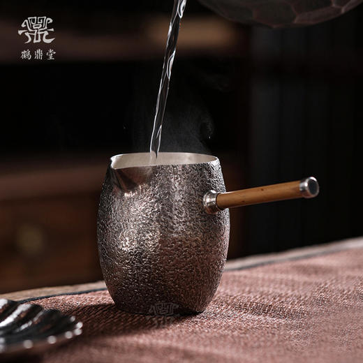 鹤鼎堂闻天系列维鹊麻纹公杯（银色）（缺货） 商品图0