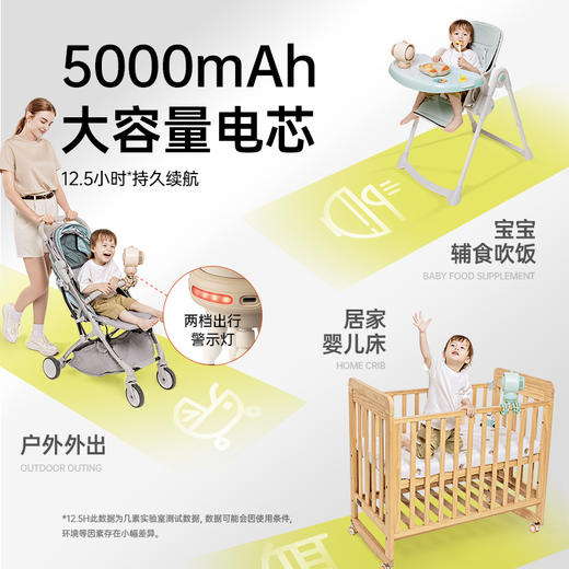 几素高速节能婴儿车小风扇八爪鱼无叶可摇头空气净化充电便携式驱蚊静音户外桌面儿童宝宝手推车婴儿床防夹手 商品图7