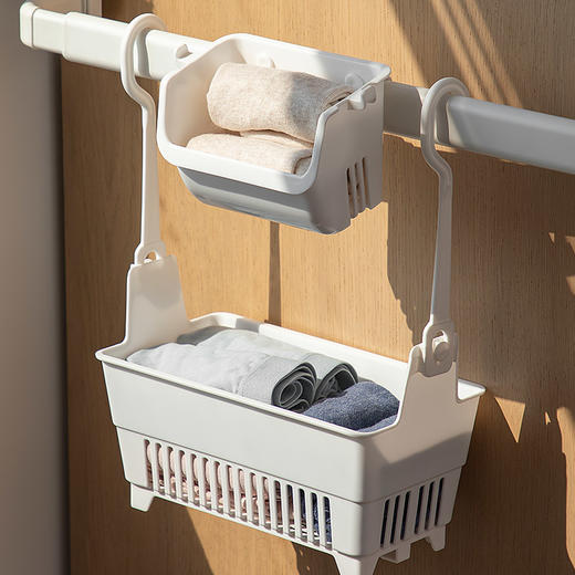 【白色】娜家浴室悬挂收纳架 商品图3