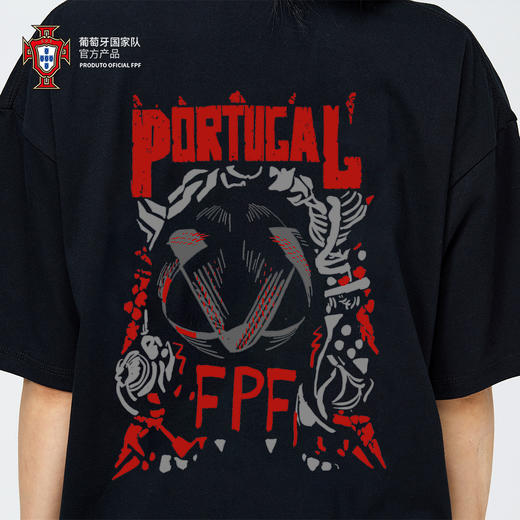 【官方正版】葡萄牙国家队|C罗欧洲杯手绘涂鸦风助威T恤足球迷短袖 商品图4
