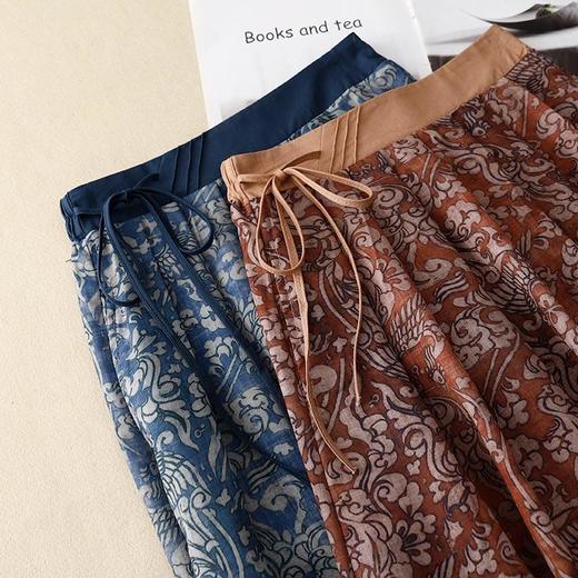 碎花雪纺半身裙，薄款高腰大摆伞裙文艺A字裙K-B97M6611 商品图2