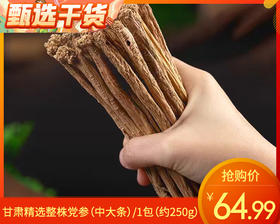 甘肃精选整株党参（中大条）/1包（约250g）生产日期：12月15日左右补单专用