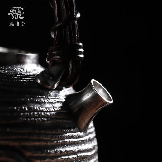 鹤鼎堂闻天系列照明螺旋纹大号汤沸（银色）（缺货） 商品图1
