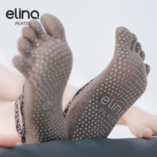 elina一恋豹纹全指五指防滑袜EYG24012 商品图2