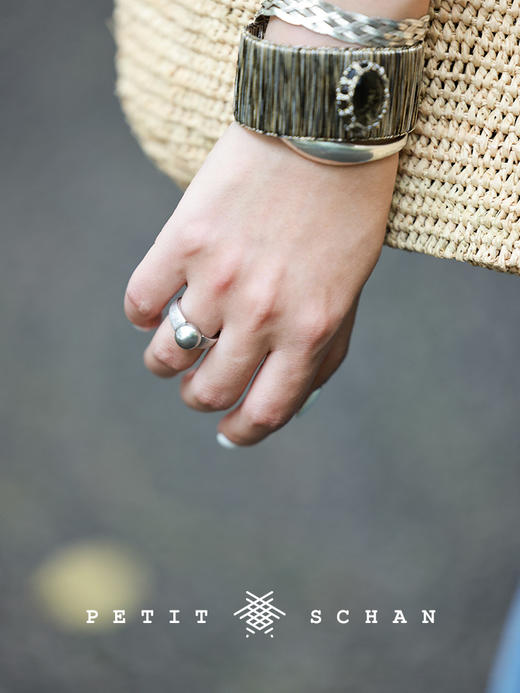 PETIT SCHAN小闪 JEW#020 desert pearl 荒漠遗珠 施华洛珍珠镶嵌925银戒指 商品图3