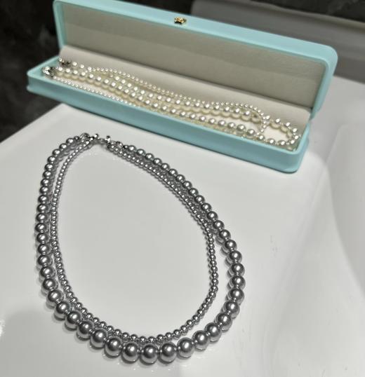 澳白平替宝藏款❗️双层多种戴法施华洛姆贝粉合成珍珠项链 商品图3