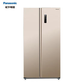 松下（Panasonic）570L 大容量 家用冰箱 一键智能速冻锁鲜变频低噪风冷无霜 银离子除菌 双开门对开门 冰箱 NR-JW59MSB-S（银色）/NR-EW59MPB-N（金色）