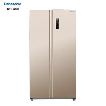 松下（Panasonic）570L 大容量 家用冰箱 一键智能速冻锁鲜变频低噪风冷无霜 银离子除菌 双开门对开门 冰箱 NR-JW59MSB-S（银色）/NR-EW59MPB-N（金色） 商品图0