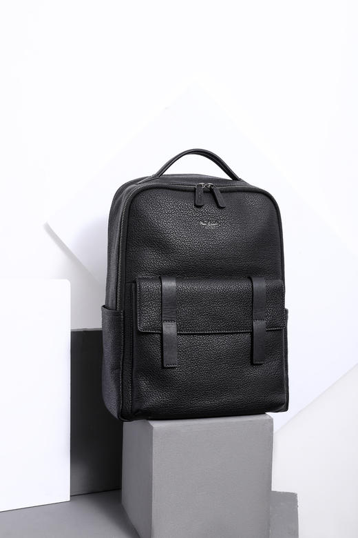 皮尔卡丹男士牛皮双肩包商务 商品图1