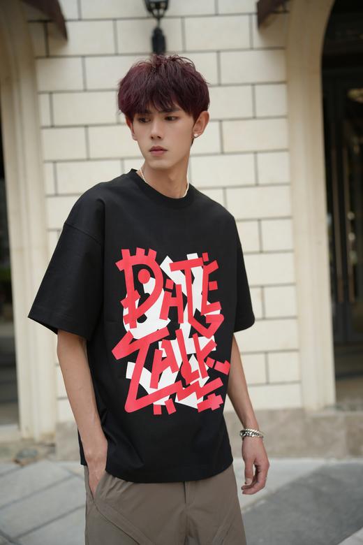 S412412962涂鸦字母印花短袖T恤 商品图5