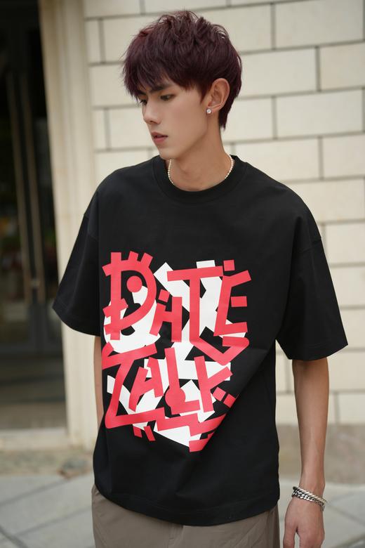 S412412962涂鸦字母印花短袖T恤 商品图1