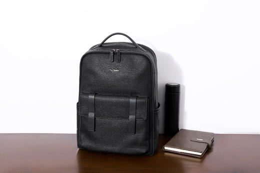 皮尔卡丹男士牛皮双肩包商务 商品图5