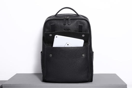 皮尔卡丹男士牛皮双肩包商务 商品图6