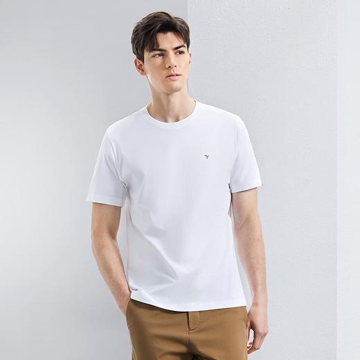 【持久如新】柒牌圆领短袖T恤男2024夏季新款防紫外线纯棉体恤衫126T72070 商品图1