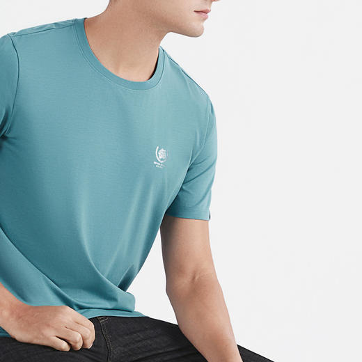 【莫代尔】柒牌男装短袖T恤夏季小老虎休闲潮流圆领体恤122T71760 商品图3