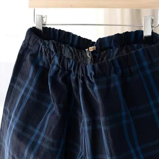 apuntob 棉麻格纹休闲长裤 商品图8