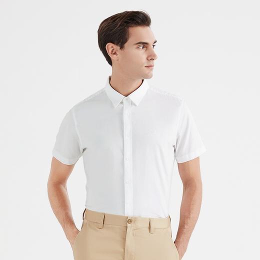 【特价】柒牌衬衫短袖男夏季新款商务通勤中青年含莫代尔男士翻领内搭衬衣122A70130 商品图1