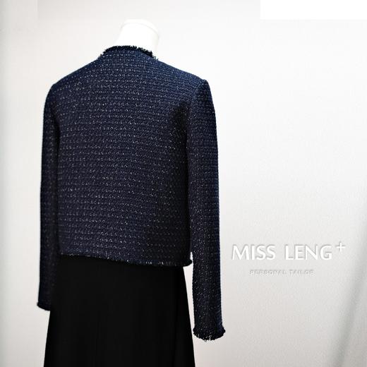 MISS LENG |“金色年华”含金葱定制面料蓝色小香外套时尚优雅贵气 商品图2