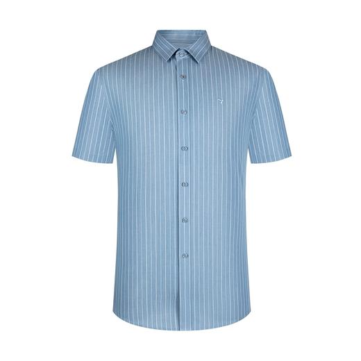 【特价】柒牌短袖衬衫男夏季新款商务休闲简约透气竖条纹男士翻领衬衣122A70160 商品图4