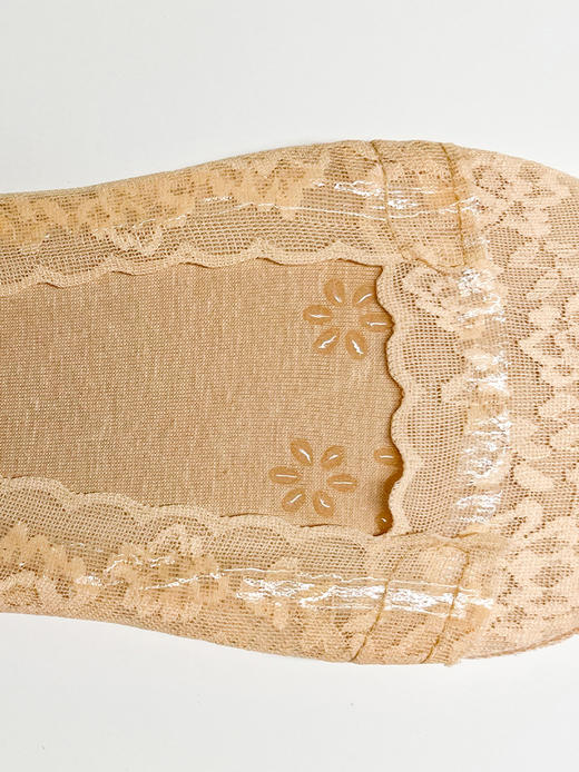 足装秀24夏季新品凉感高跟鞋超浅口防滑不掉跟薄款蕾丝隐形女袜子 商品图2