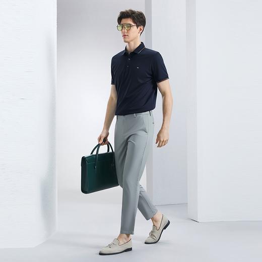 【不变形领】【新疆长绒棉】柒牌polo衫短袖男2024夏季新款商务百搭翻领上衣薄126T70270 商品图3