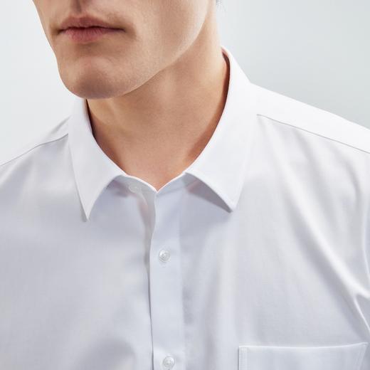【DP免烫】柒牌衬衫短袖男夏季新款商务正装白色纯棉打底翻领衬衣124A70340 商品图2