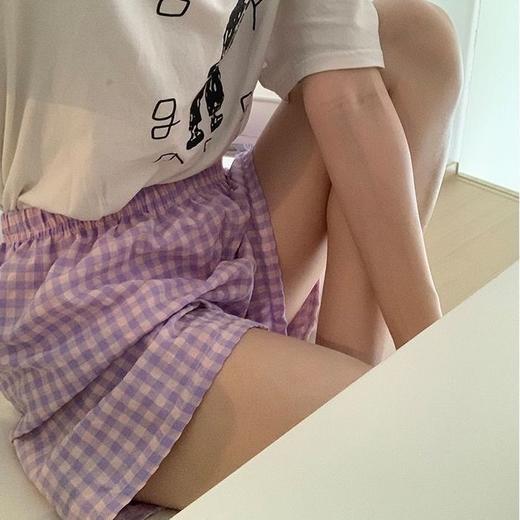 夏季格子薄款宽松柔软洋气短裤、长裤居家裤_ym 商品图14