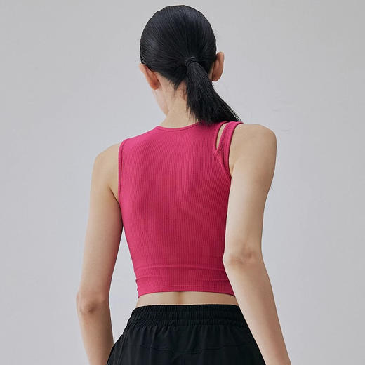 【限时秒】YOGACODE【火树银花系列】2024 拼接假两件瑜伽背心一体式固定杯DSG717 商品图3