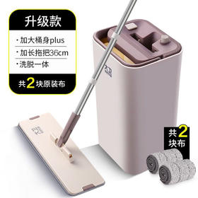 大卫  平板拖把  免手洗家用平板拖Z9-2  一杆四头