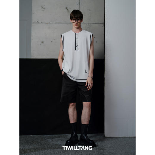 TIWILLTANG启世录“暗殒边际”小香风撞色针织背心夏季无袖上衣 商品图4