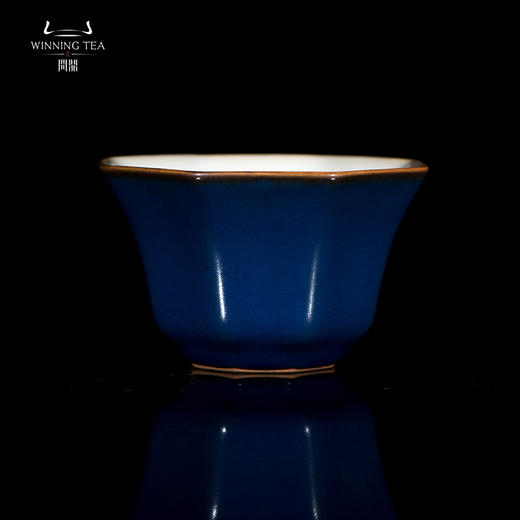 问鼎汝瓷经典款黛蓝八方杯（缺货） 商品图0