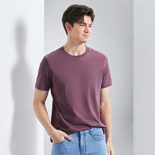 【冰藻泥】柒牌短袖T恤男2024夏季新款时尚休闲多色凉感圆领上衣126T71570 商品图1
