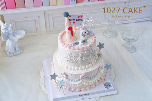 1027CAKE | 双层花边蛋糕 周岁兔兔 商品图1