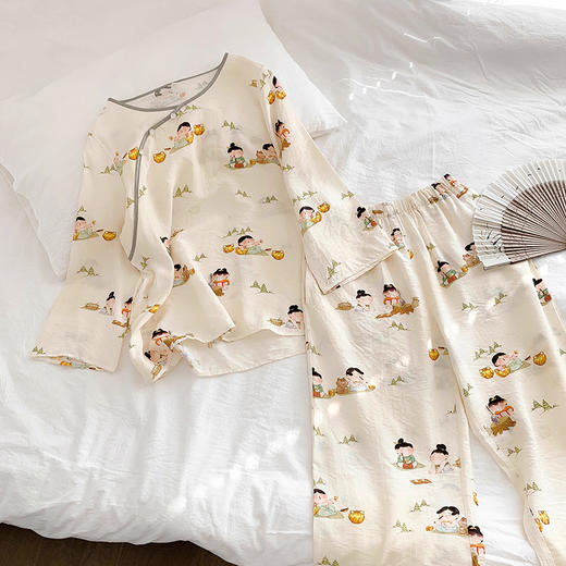 裁缝学苑AS271 中国风天丝新中式睡衣纸样家居服女装家居服做衣服样板 商品图3