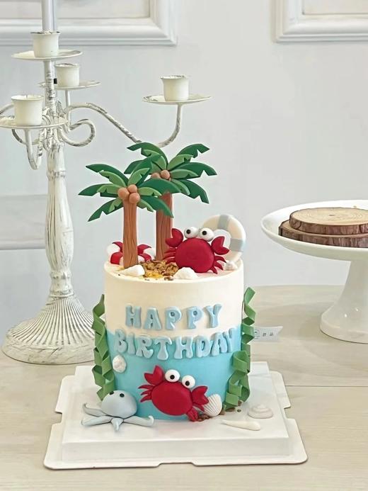 狮子家-巨蟹座 海边椰林主题 星座蛋糕 生日蛋糕 纪念日蛋糕 聚会 仪式感必备 健康甜品 商品图0