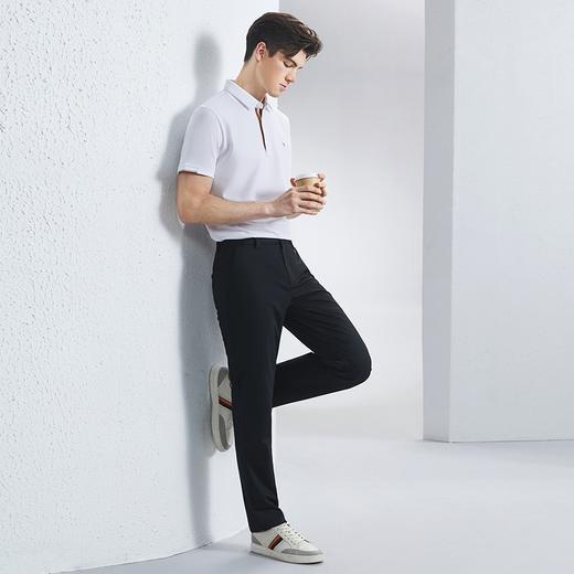 【含竹纤维】柒牌休闲裤男士2024春夏新款商务简约修身直筒长裤子126H72210 商品图3