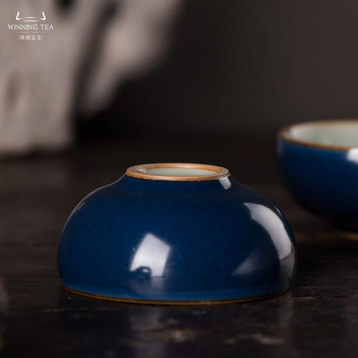 问鼎汝瓷经典款黛蓝平口杯（缺货） 商品图3