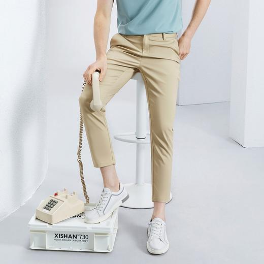 【含竹纤维】柒牌直筒休闲裤男2024春夏新款时尚简约百搭九分长裤126H71560 商品图1