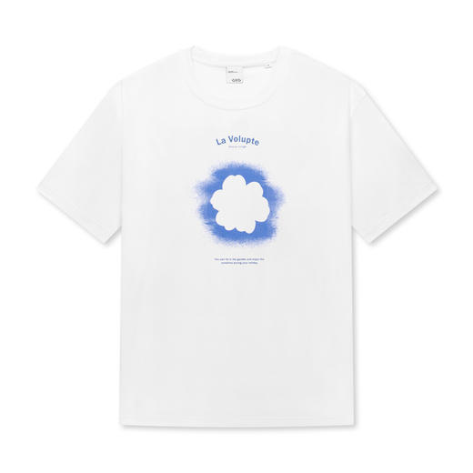 GXG白色微廓圆领短袖T恤GE1440963E 商品图4