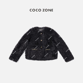 COCOZONE高级感皮毛一体绒毛气质牛仔皮草外套23C30098