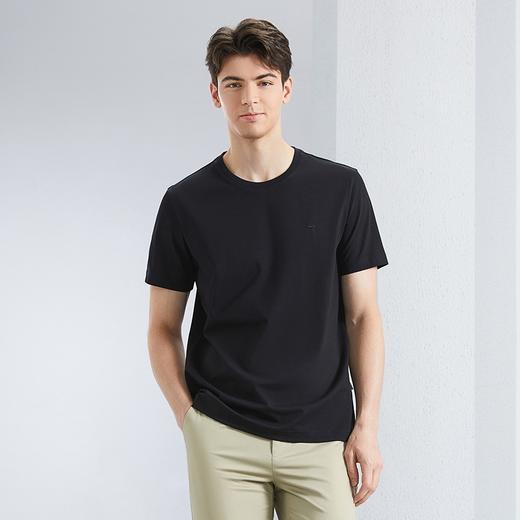 【凉感索罗纳】柒牌圆领短袖T恤男2024夏季新品时尚休闲薄款上衣126T71560 商品图1