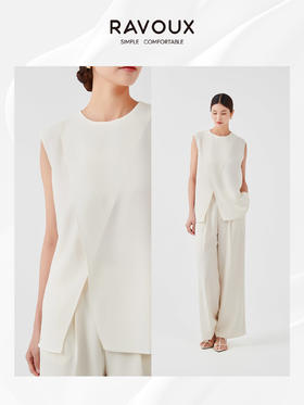简白之境|无袖高级感交叉设计上衣
