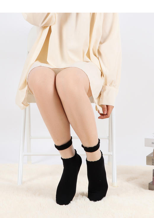 24春夏新女士中筒水晶丝透气轻薄高弹棉中邦女袜夏日短袜 商品图4