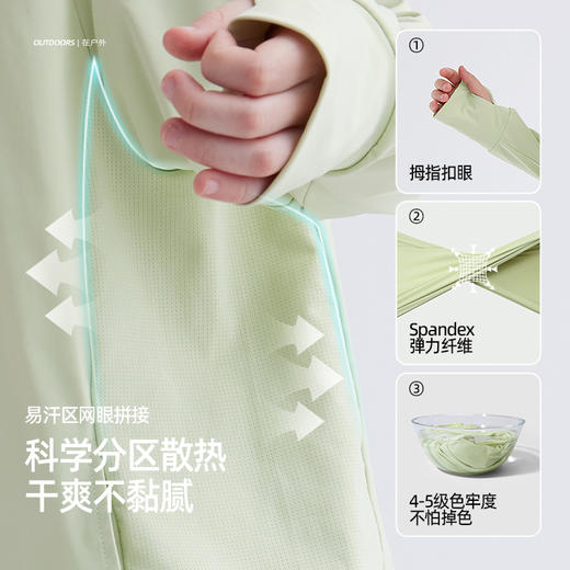【原纱凉感防晒新升级 UPF100+】儿童常规版冰皮百搭防晒服 PXW2406 商品图4