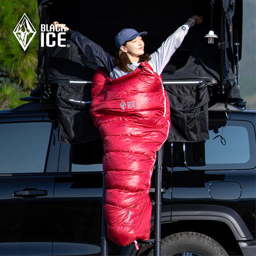 【粉丝特价,限时1天】黑冰G400/G700/G1000户外鹅绒露营防寒木乃伊式羽绒睡袋成人GM（新标准） 商品图6