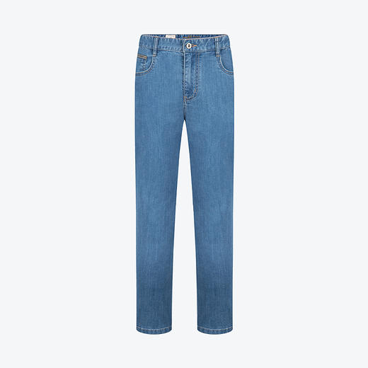 【含桑蚕丝】柒牌九分牛仔裤男2024春季新款中腰休闲中青年长裤子	126H71180 商品图4