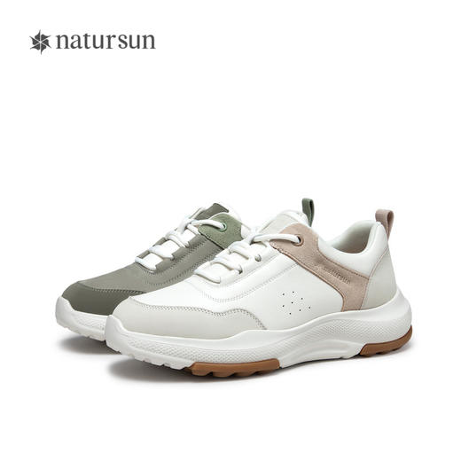 natursun女鞋德训鞋女秋季运动休闲鞋轻便透气阿甘小白鞋N24400009 商品图4