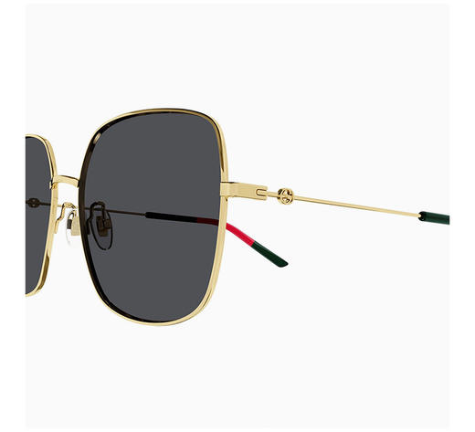 GUCCI 灰色女士方形太阳镜 商品图4