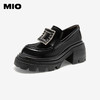 MIO米奥秋季增高圆头学院乐福鞋时尚潮流金属饰扣单鞋女M244543311 商品缩略图0