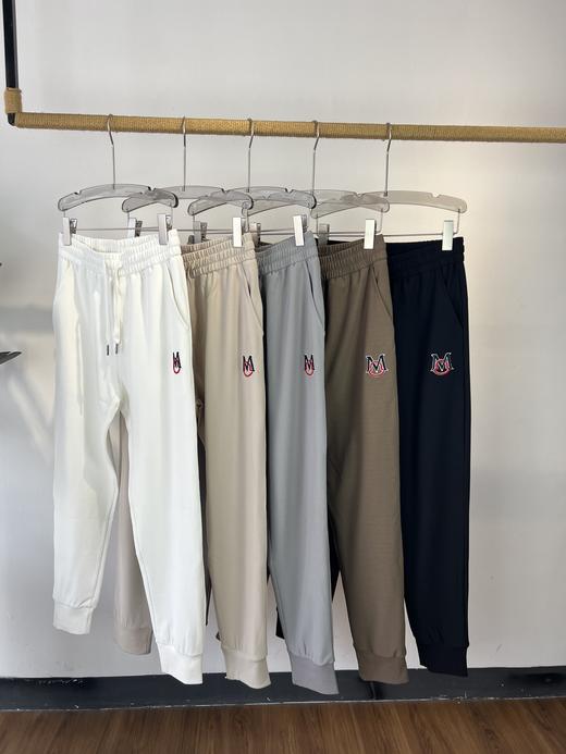 M可 2024新款 男士 刺绣标华夫格简洁透气休闲长裤 5色 Z-11765 商品图2